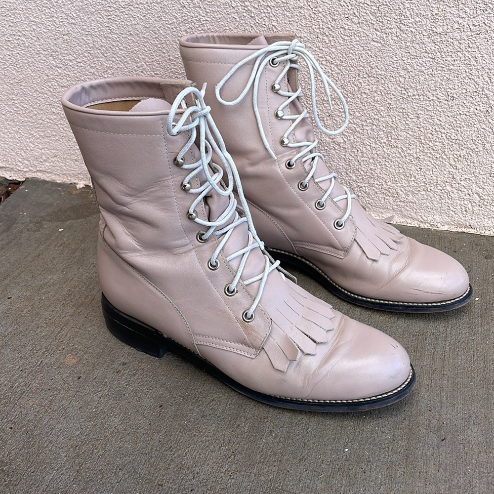 Diamond J Lace-up Boots - Woman's size 8B